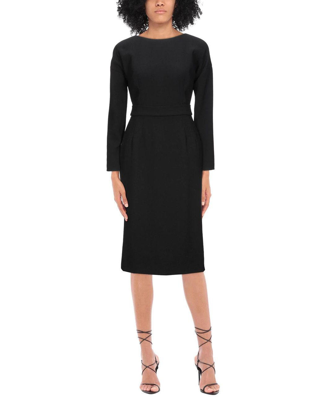 Dolce & Gabbana Black Bodycon Dress With Long Sleeves