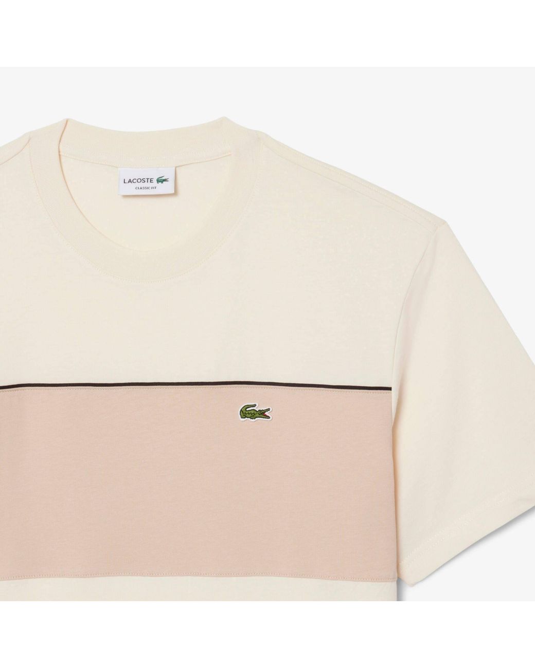 Lacoste White Crewneck Shortsleeve Tshirt for men