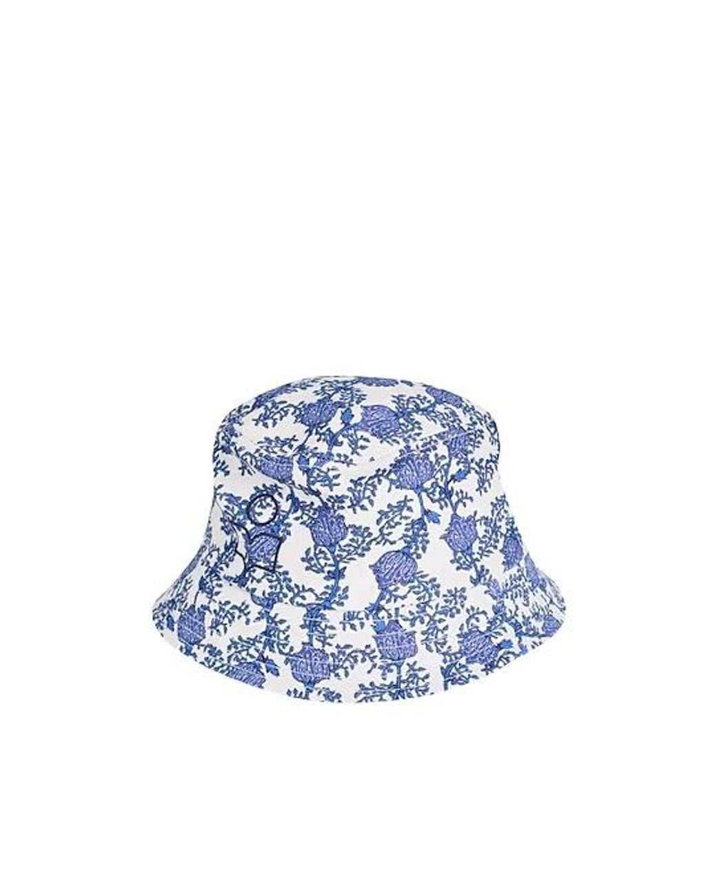 Isabel Marant Blue Floral-Print Hats