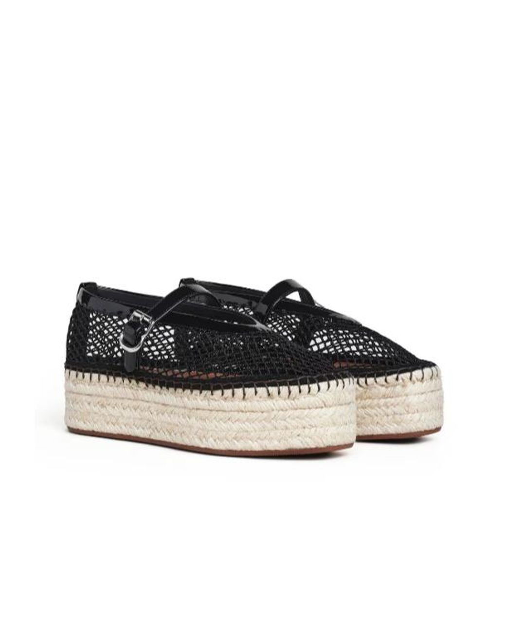 Alaïa Black Alaïa Fishnet Platform Espadrilles