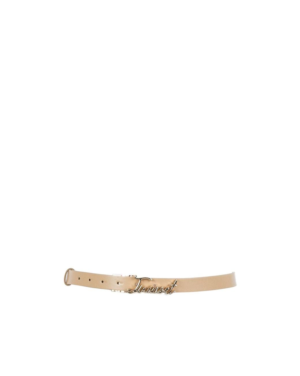 Twinset White Logo Belt
