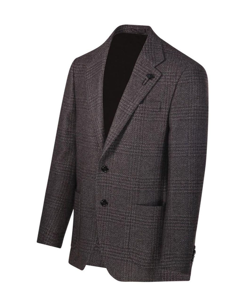 Lardini Black Checked Two-Button Blazer for men