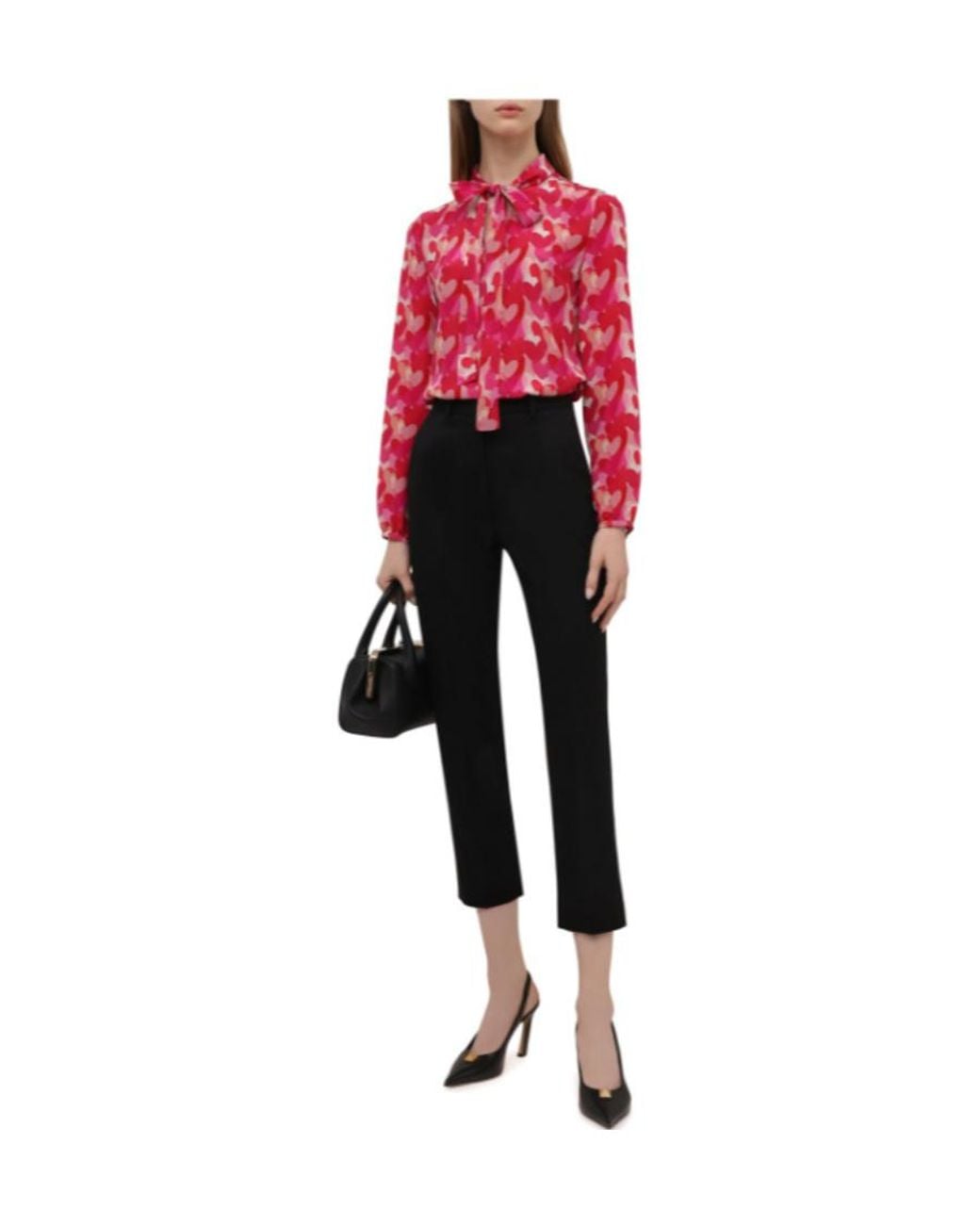 Valentino Black Logo Dress Pants