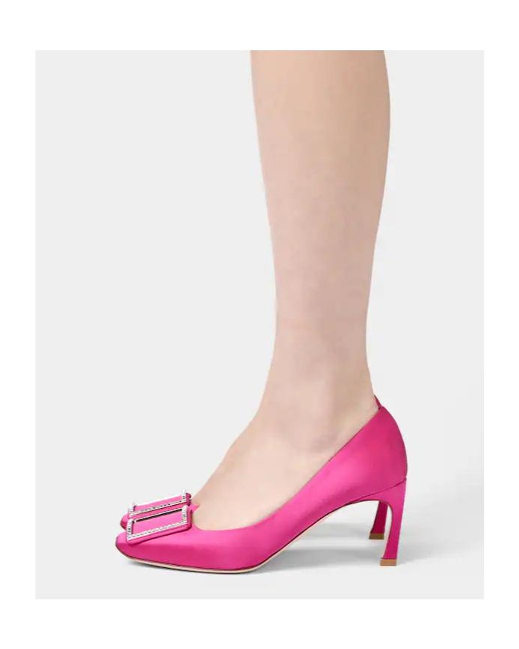Roger Vivier Pink Trompette Satin Pumps