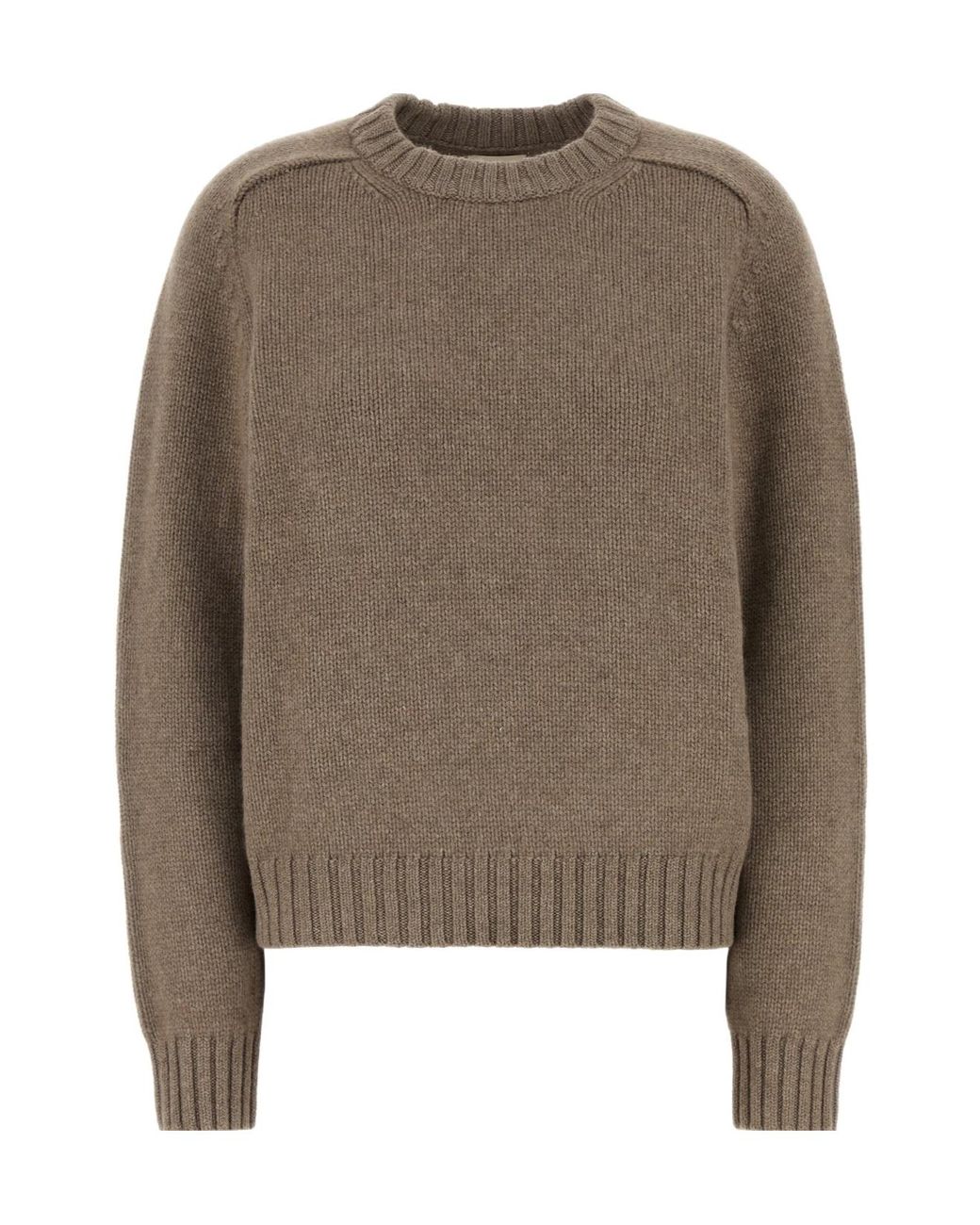 Khaite Brown Long-Sleeved Crewneck Jumper