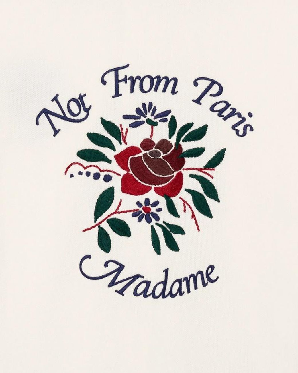Drole de Monsieur White Drôle De Monsieur Chemise Piquée Slogan Rose Shirt for men