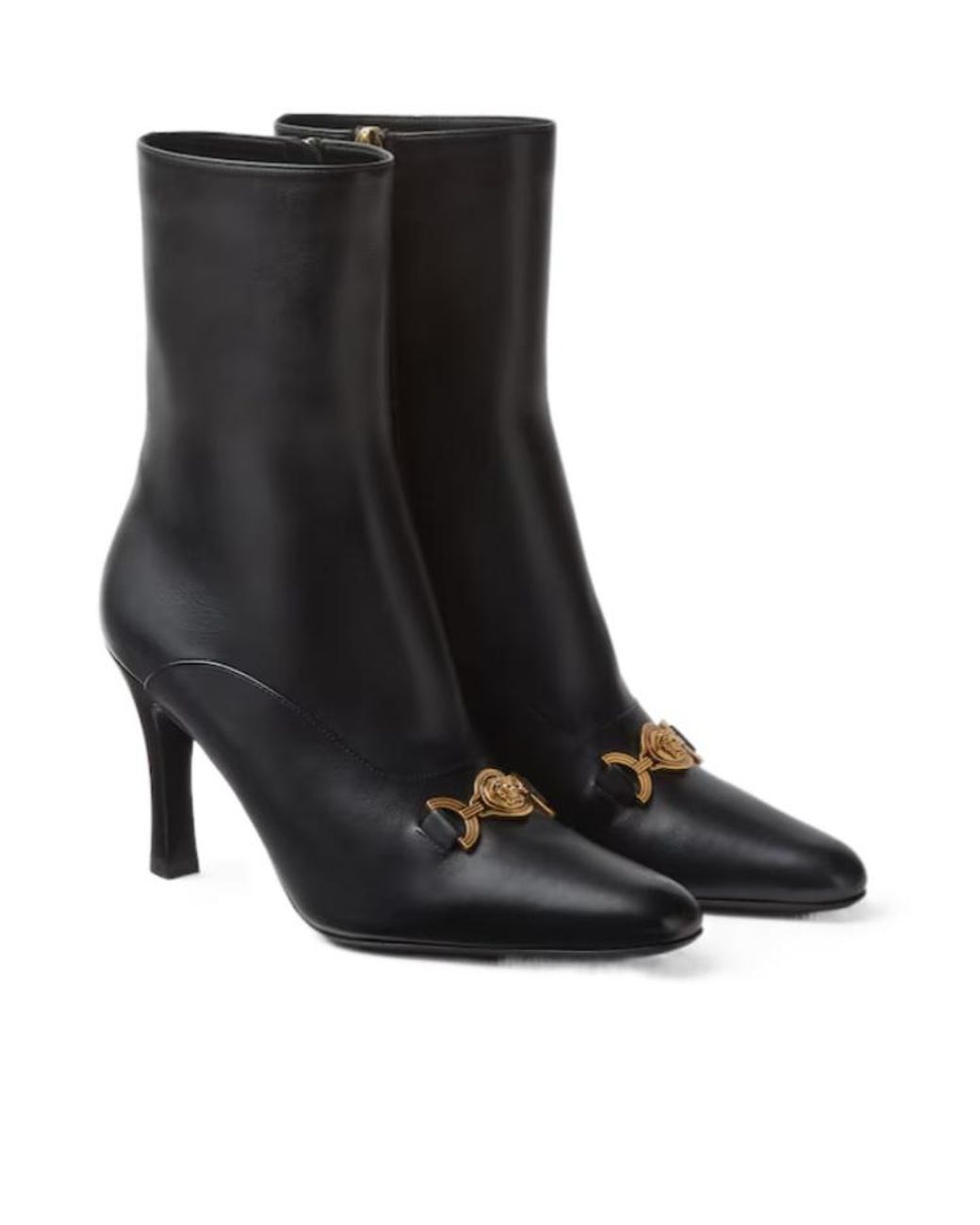 Versace Black Marisa Leather Ankle Boots 90 Mm