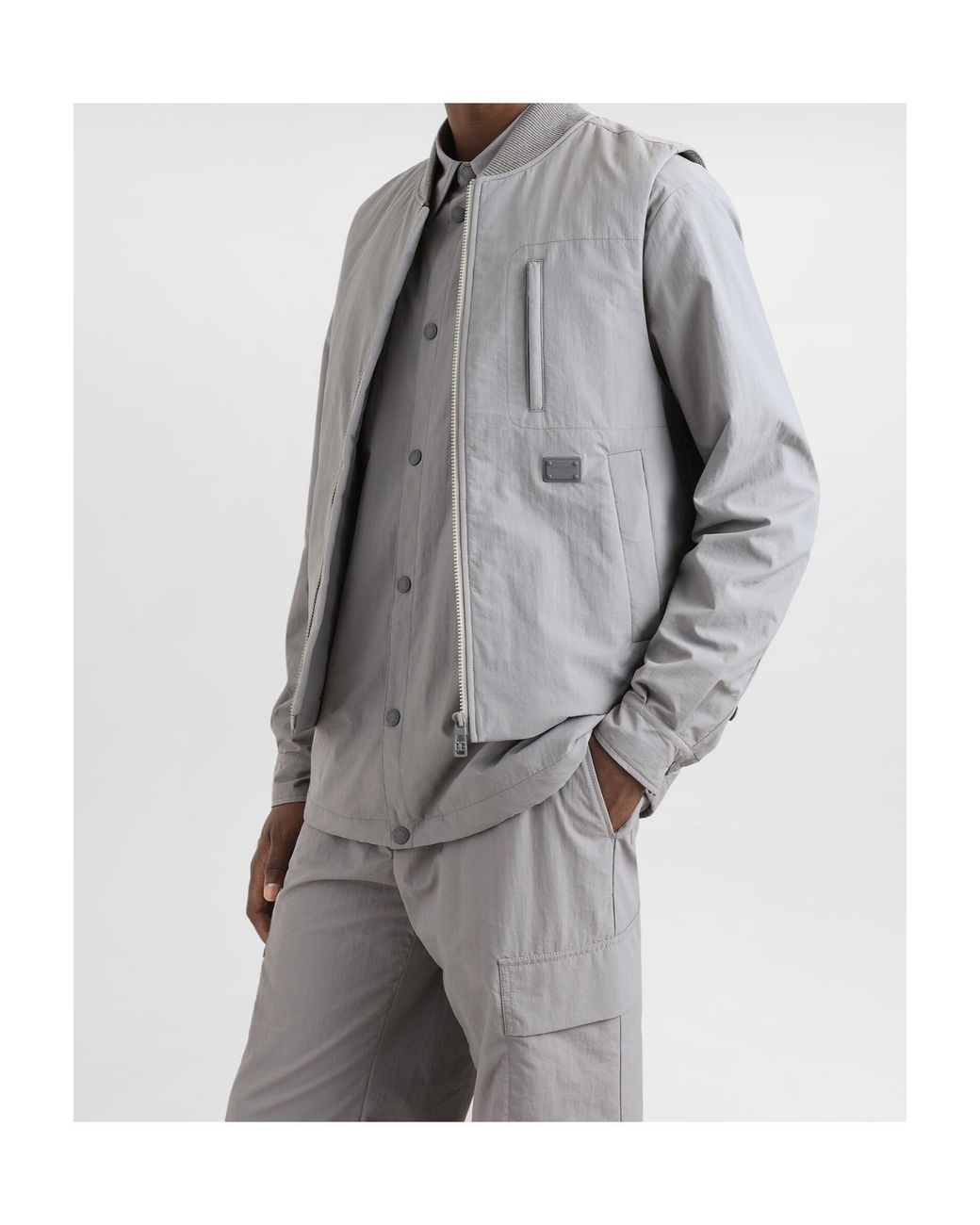 Dolce & Gabbana Gray Padded Technical Vest for men