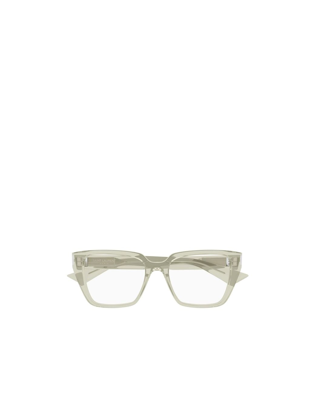 Saint Laurent White Full-Frame Non-Prescription Glasses