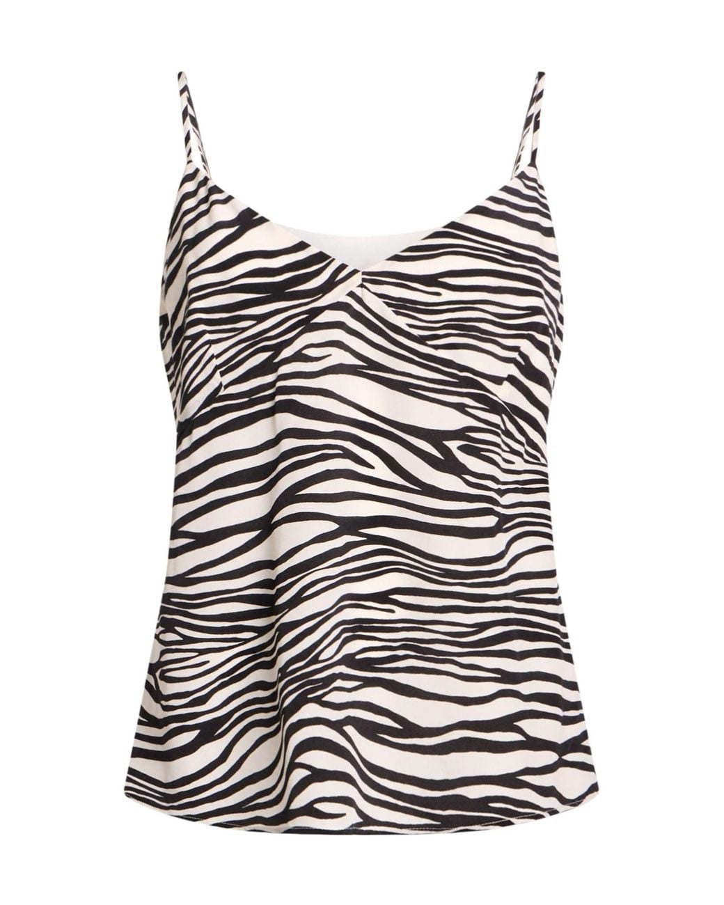 Max Mara White Sexy Zebra-Print Camisole