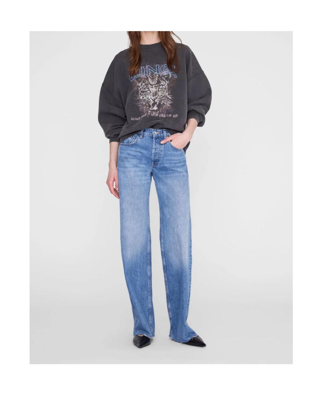 Anine Bing Blue Miles Sweater Leo Muse