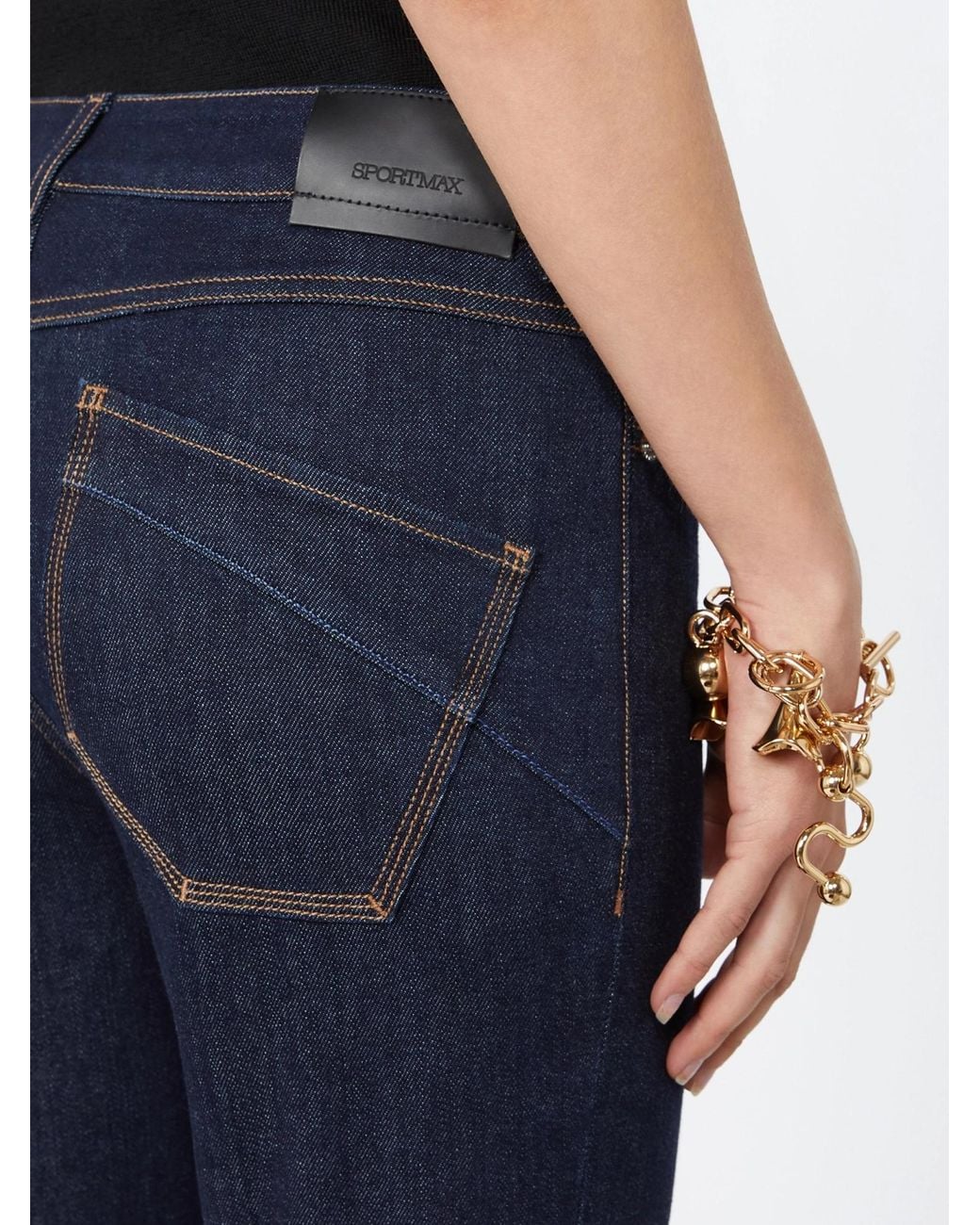 Sportmax Blue Belt Loop Jeans