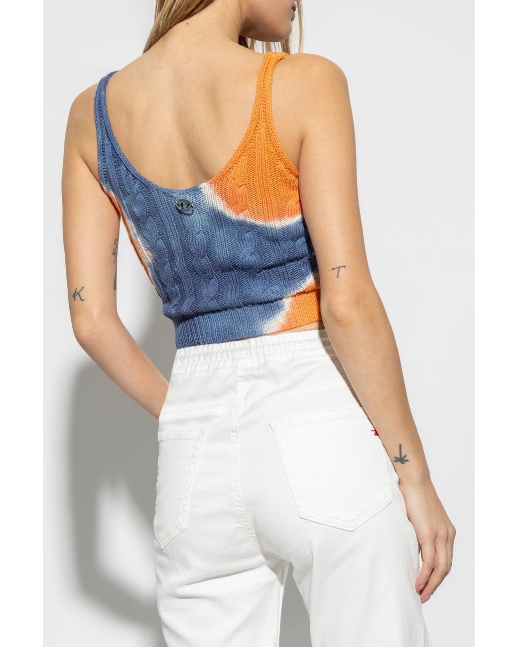 DIESEL Blue Sleeveless Tops