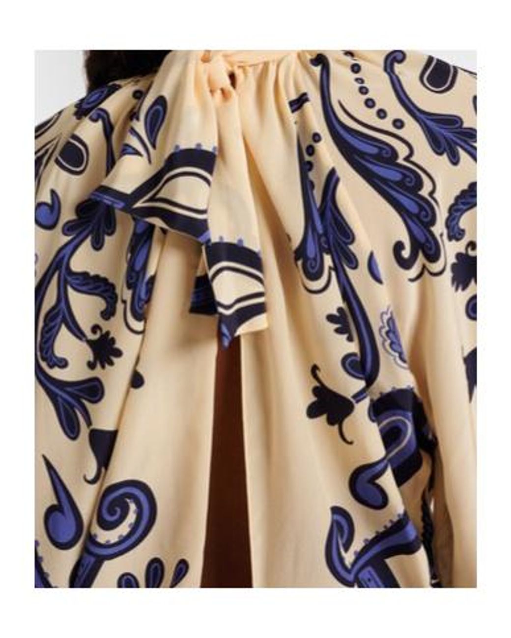 Johanna Ortiz Blue Paisley Silk Blouse
