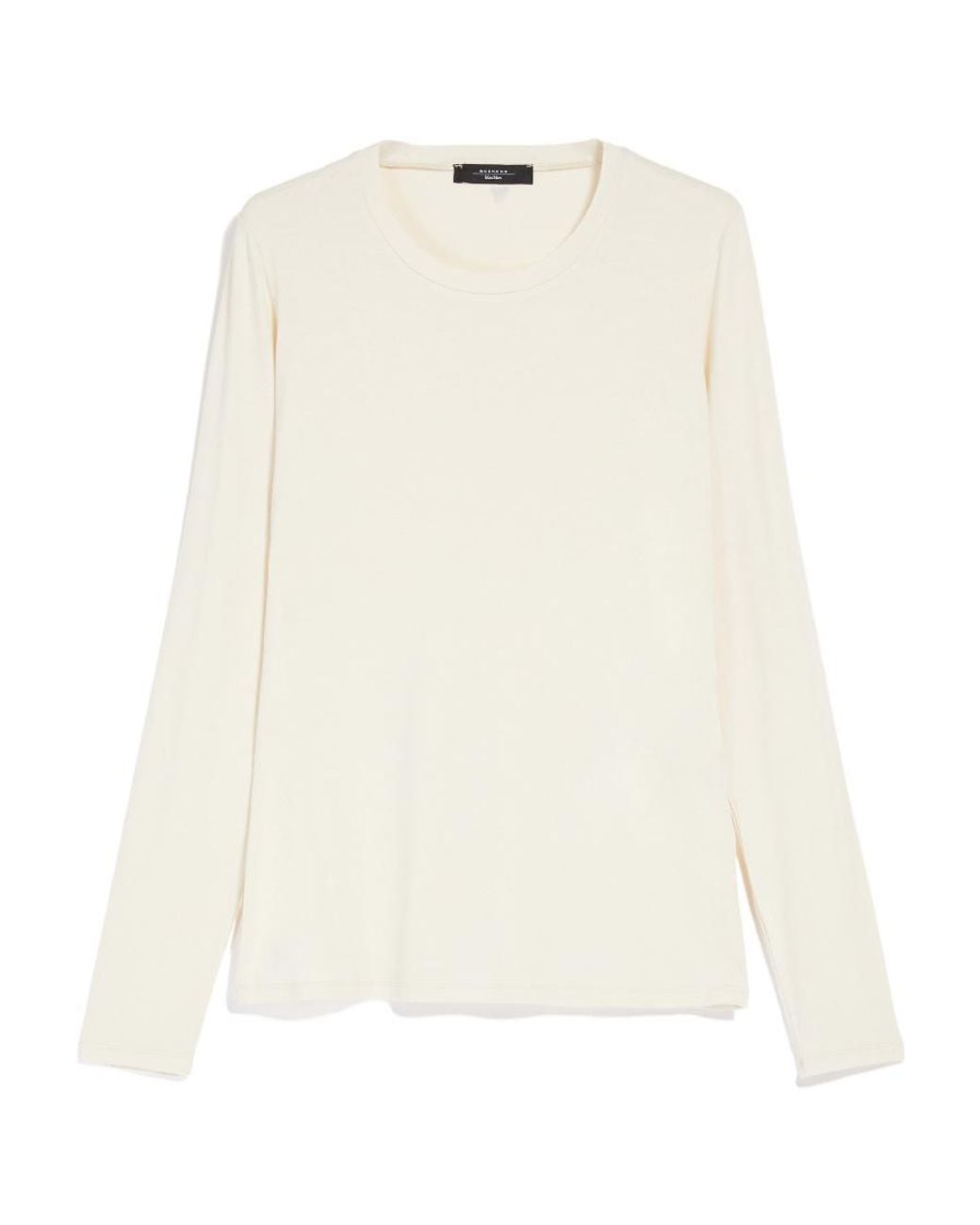 Weekend by Maxmara White Logo Long-Sleeve T-Shirt
