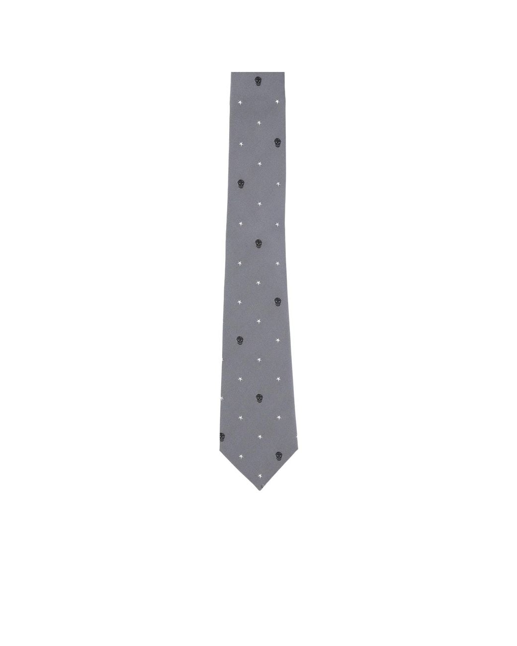 McQueen White Patterned-Jacquard Tie for men