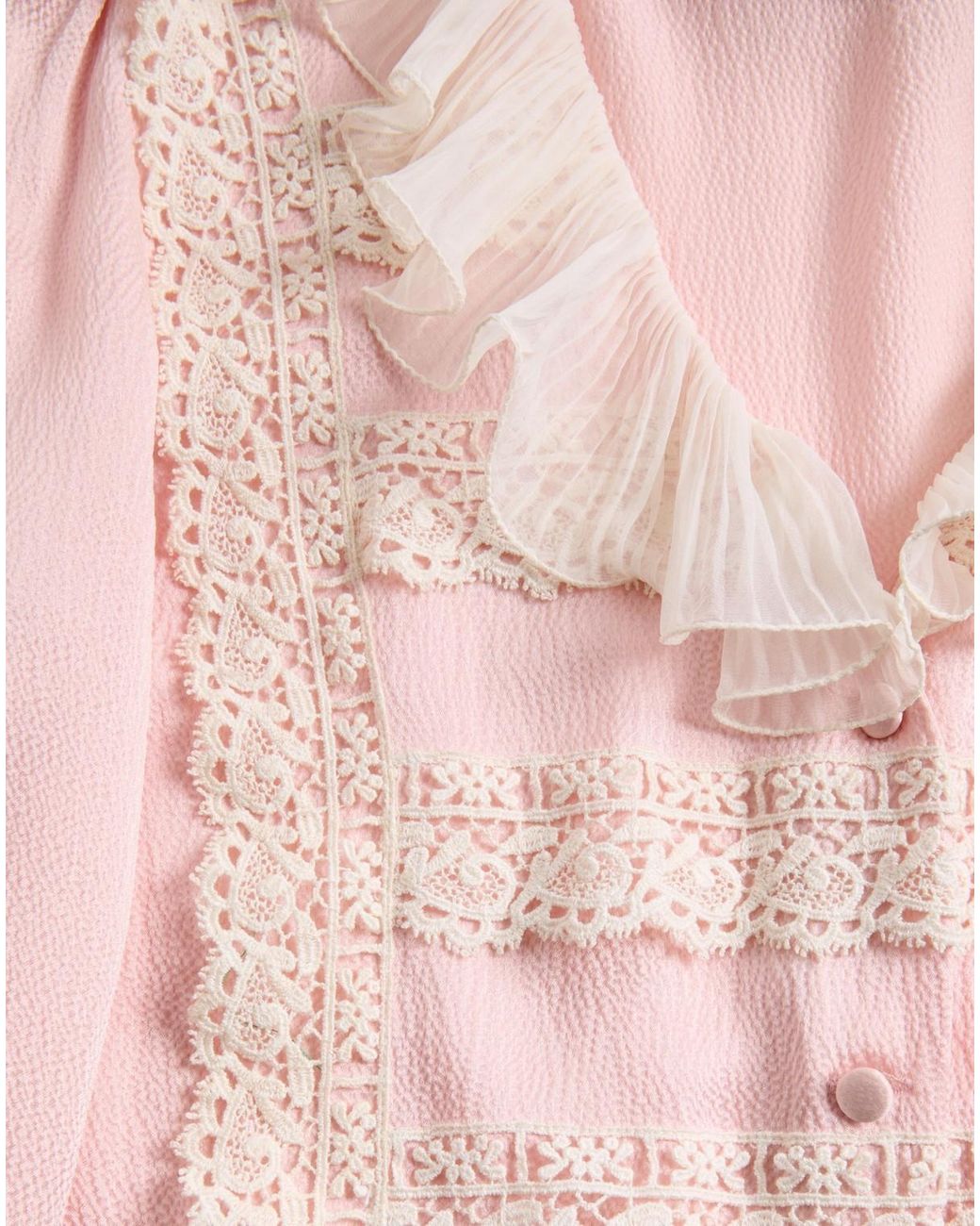Valentino Pink Hammered Satin Shirt