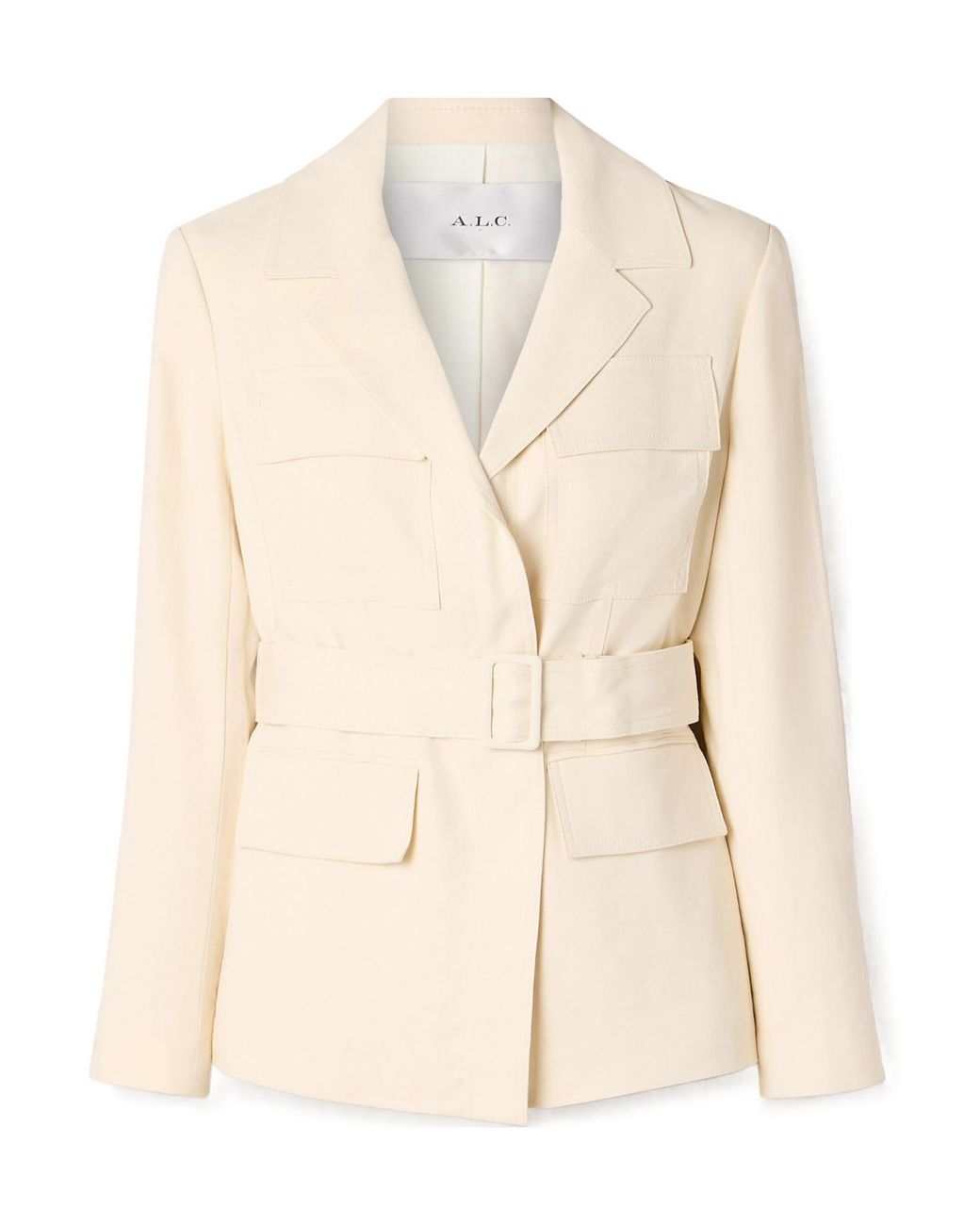 A.L.C. Natural Belted Linen-Blend Twill Jacket