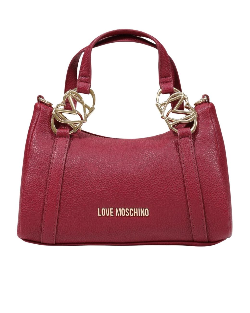 Moschino Red Dual-Handle Shoulder Bag
