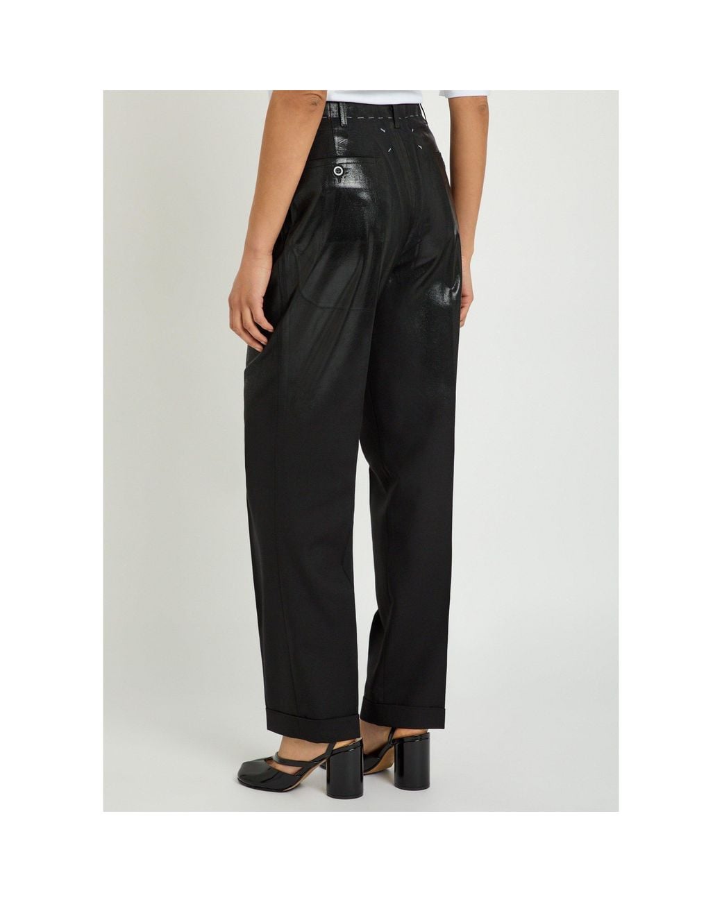 Maison Margiela Black Simple Wool Pants