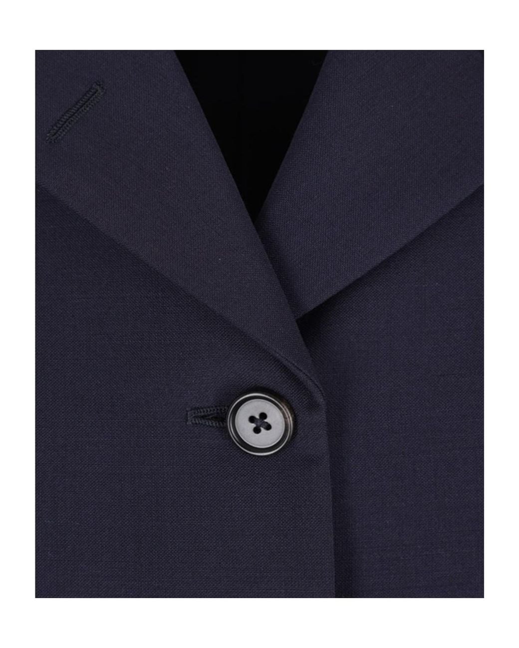 Jil Sander Blue Single-Breasted Jacket