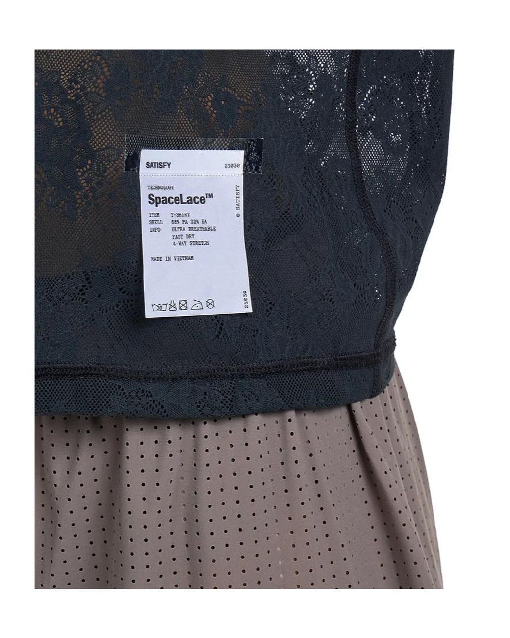Satisfy Black Spacelace Sheer T-Shirt