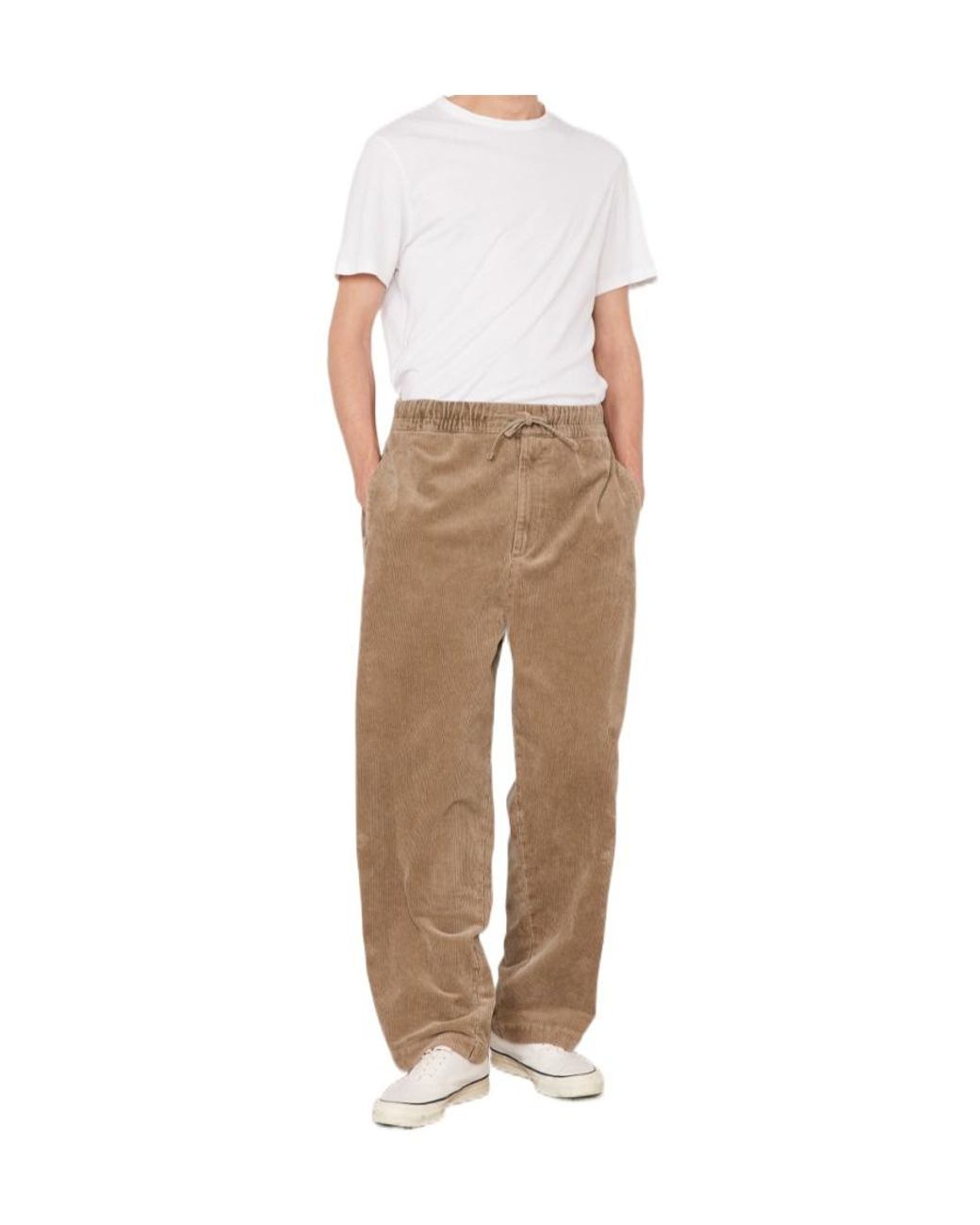Officine Generale White Loose-Fitting Trousers for men