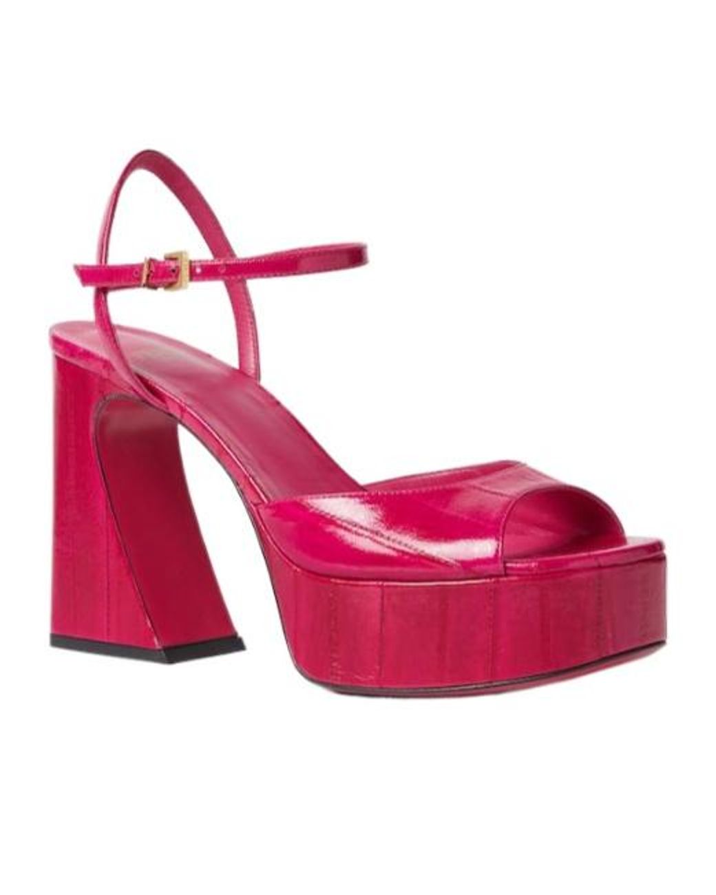 Fendi Pink Arco Platform Block-Heel Sandals