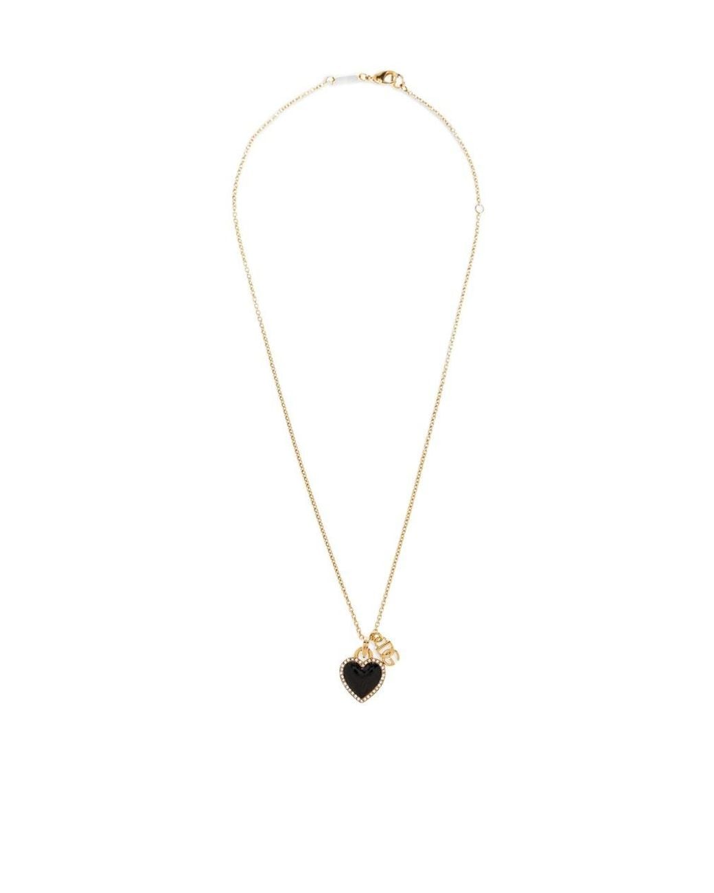 Dolce & Gabbana White Logo Pendant Necklace
