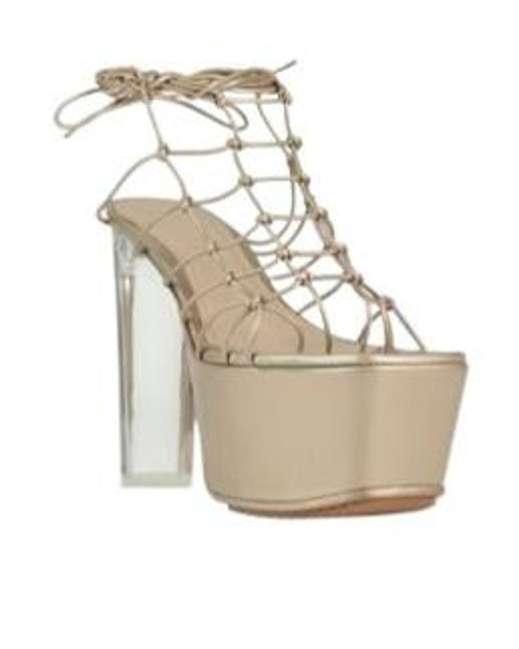 Rick Owens Metallic Strappy High Heels Sandals