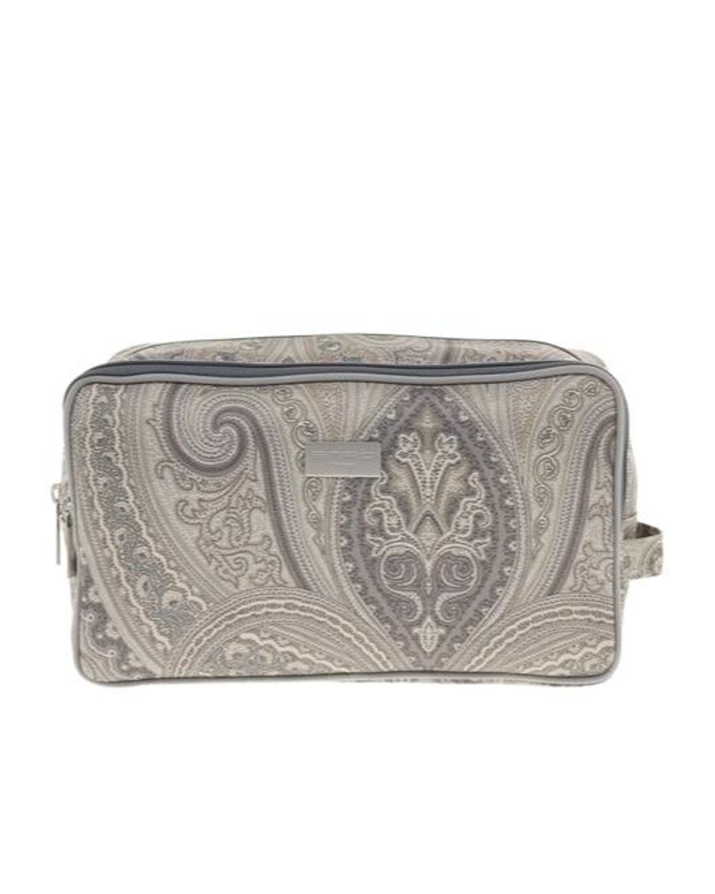 Etro Gray Logo Clutch