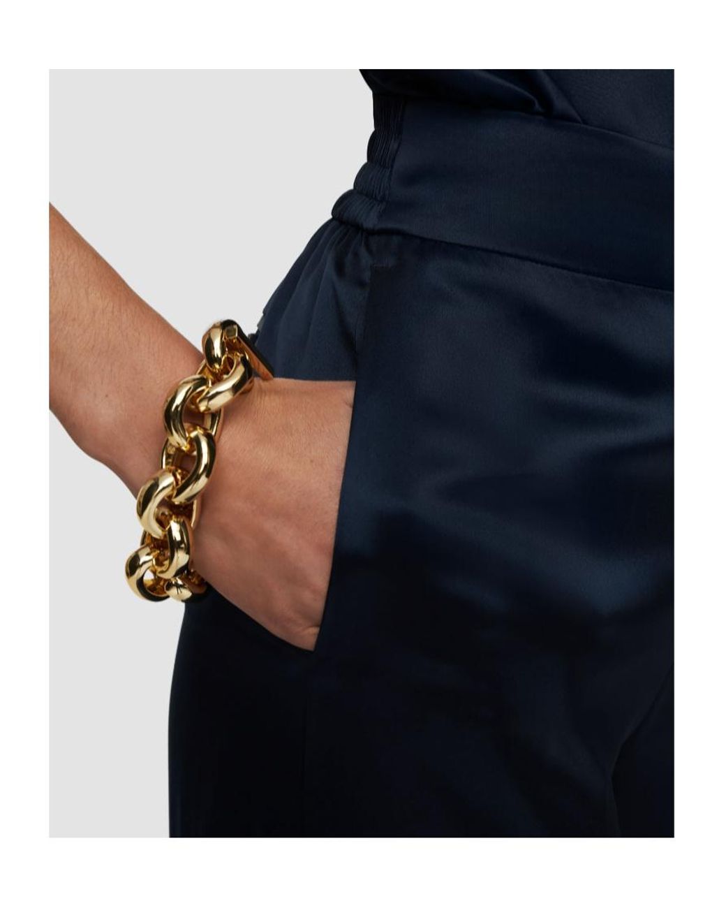 Joseph Blue Elastic Waist Flared Pants