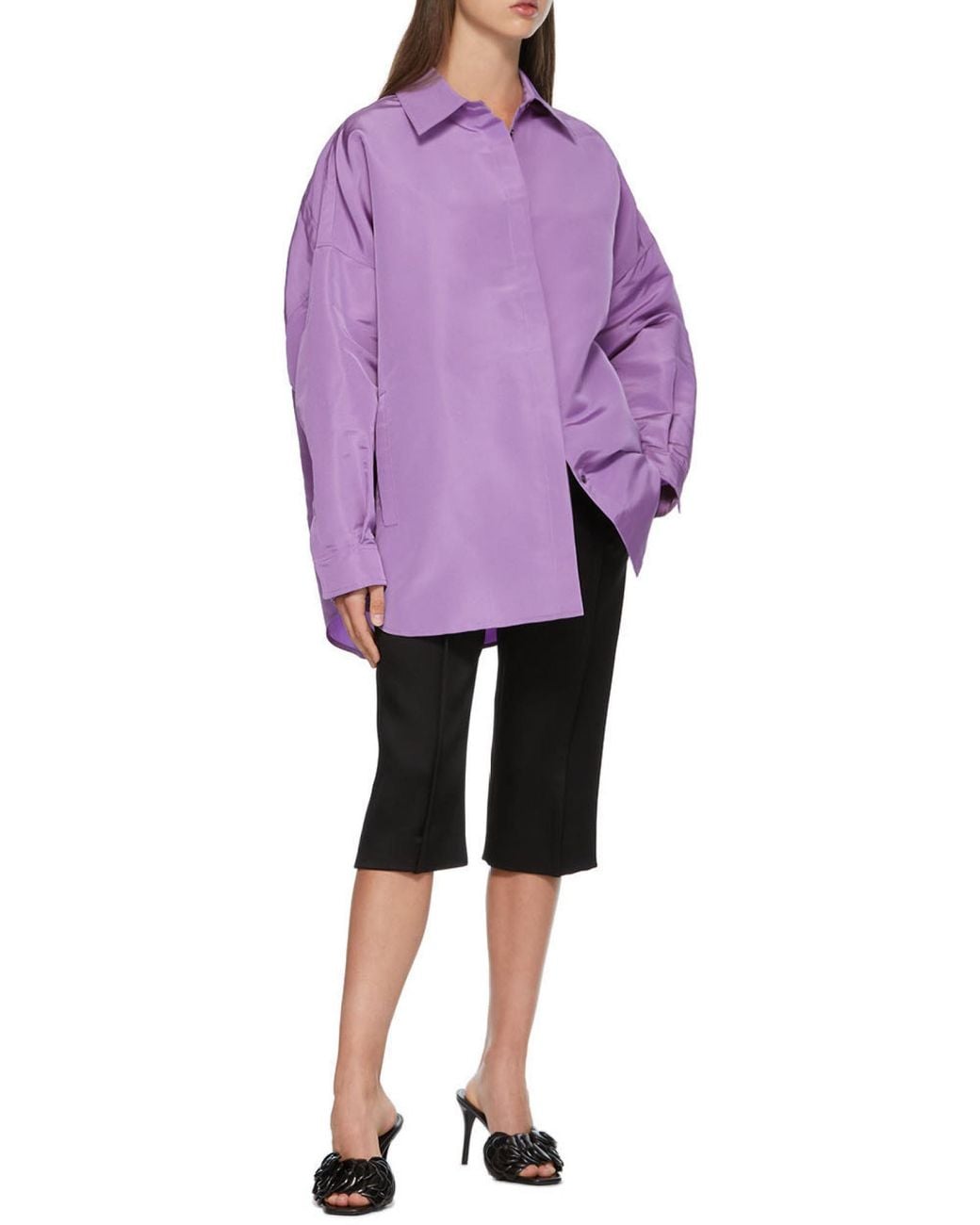 Valentino Purple Oversized Shirt Jacket