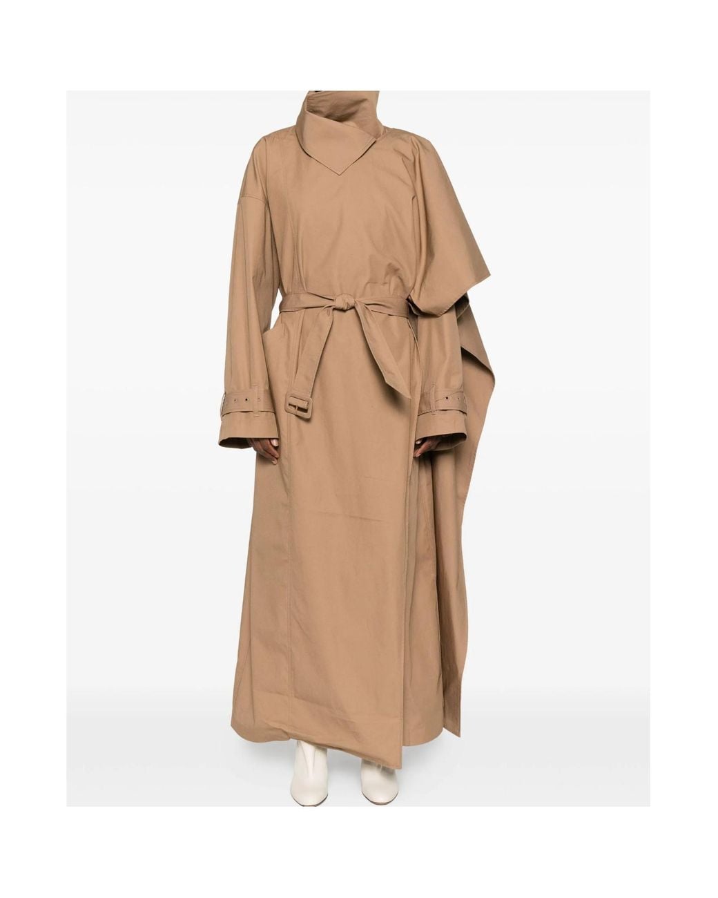 Entire studios Natural Belted Oversized Coat