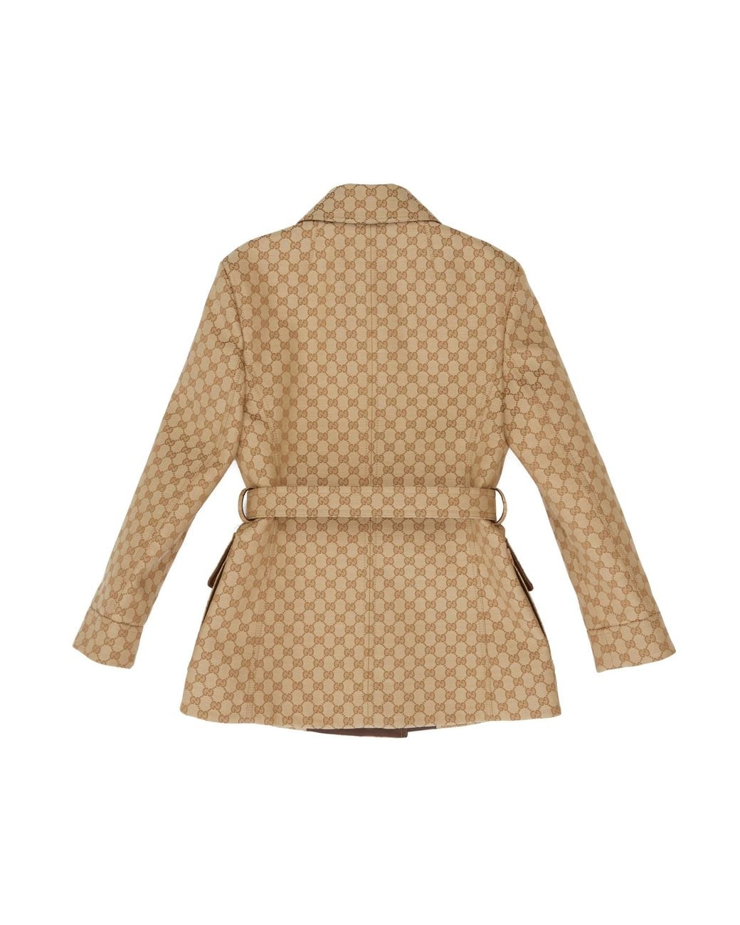 Gucci Natural Monogram Belted Jacket