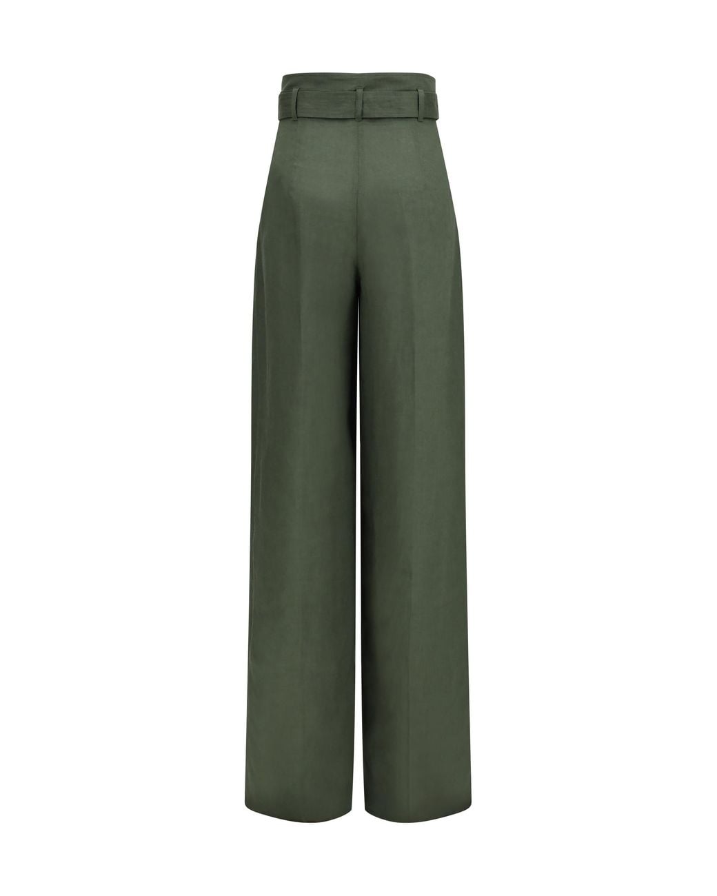 Max Mara Black Studio Materia Belted Wide-Leg Pants