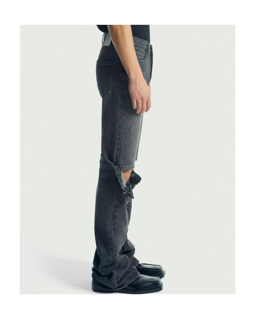 Coperni Blue Logo Patch Mid-Rise Jeans