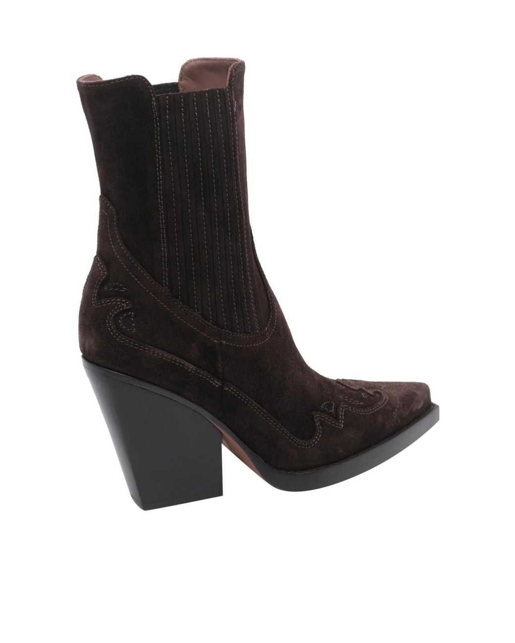 Paris Texas Black Texano Pointed-Toe Boots