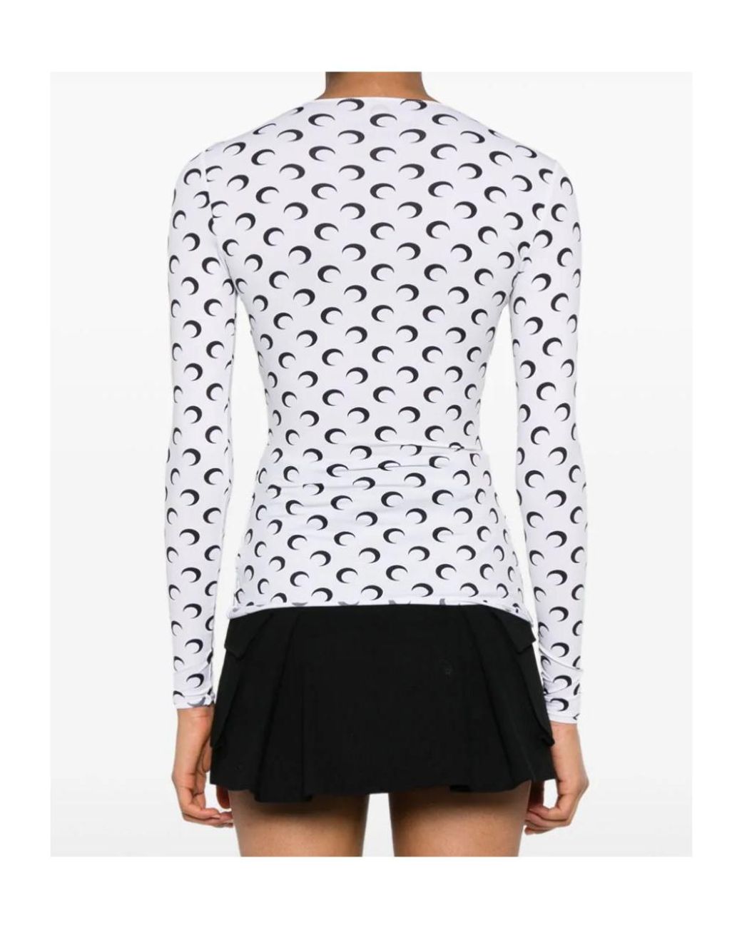 MARINE SERRE White Moon Printed Crewneck T-Shirt