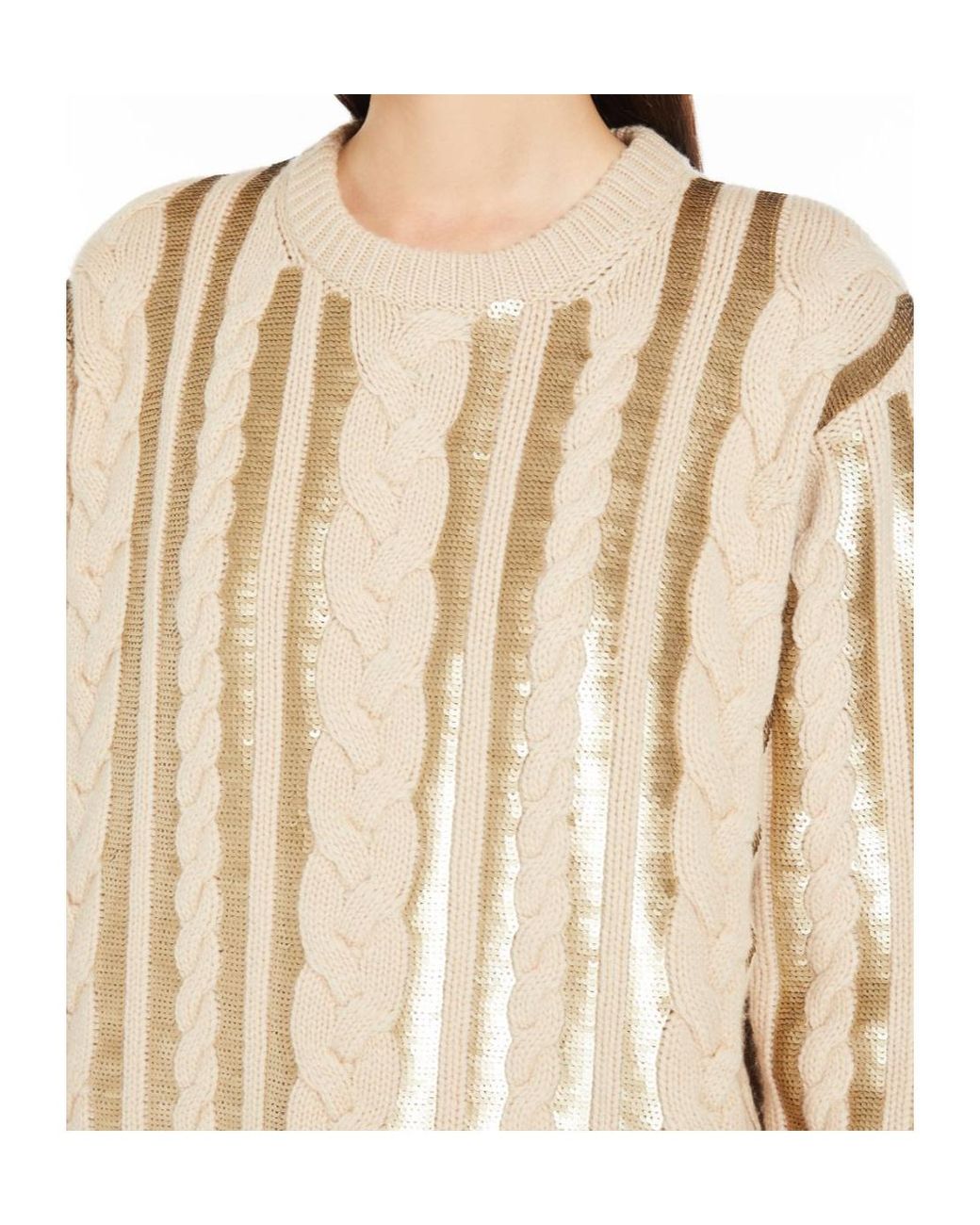 Max Mara Natural Short Wool And Cashmere Dress