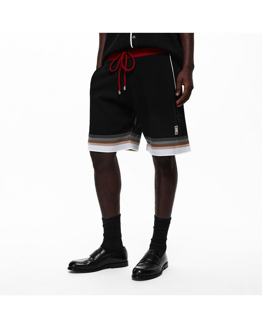 Amiri Gray Drawstring Athletic Shorts for men