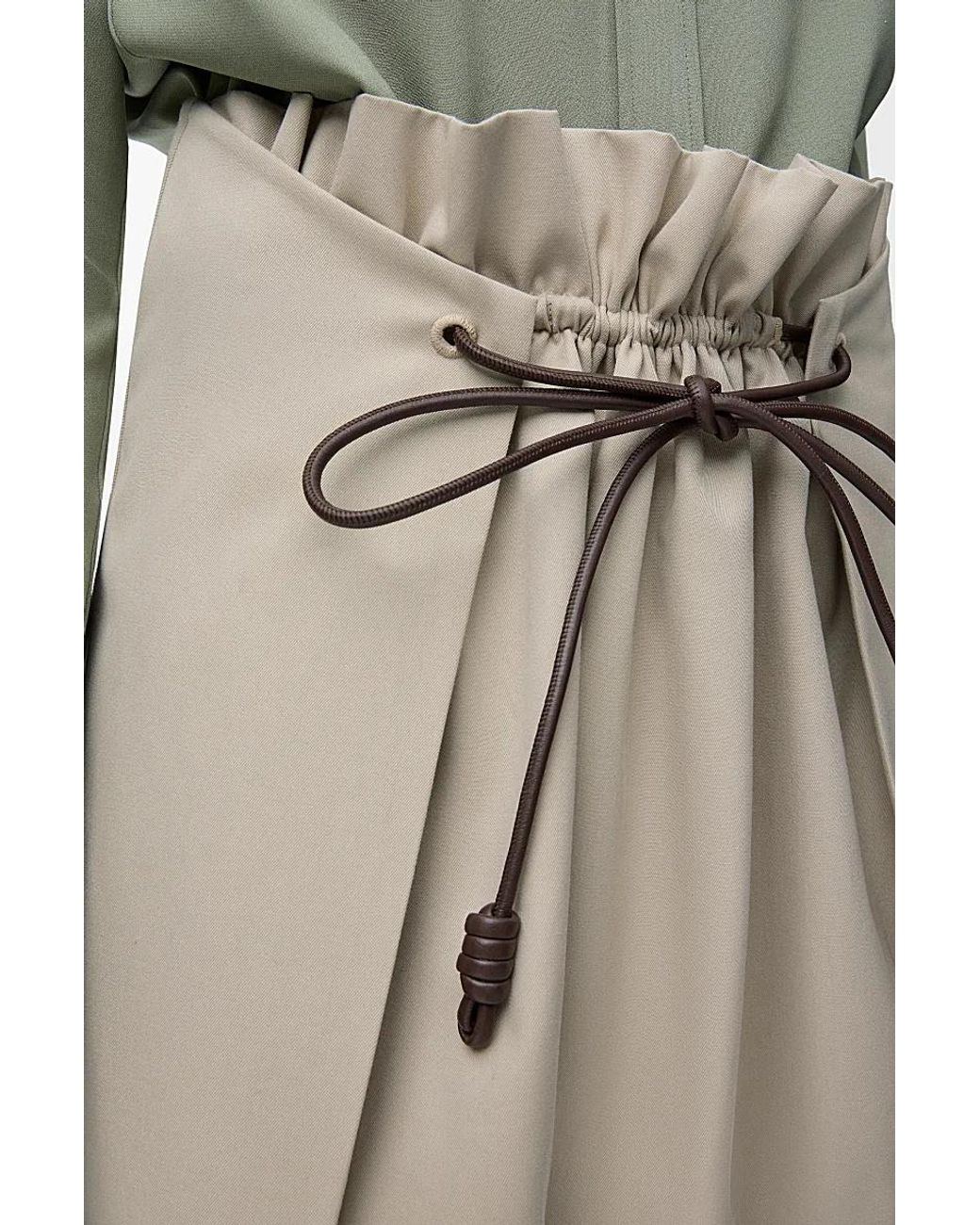 Loewe Natural Drawstring Mini Skirt