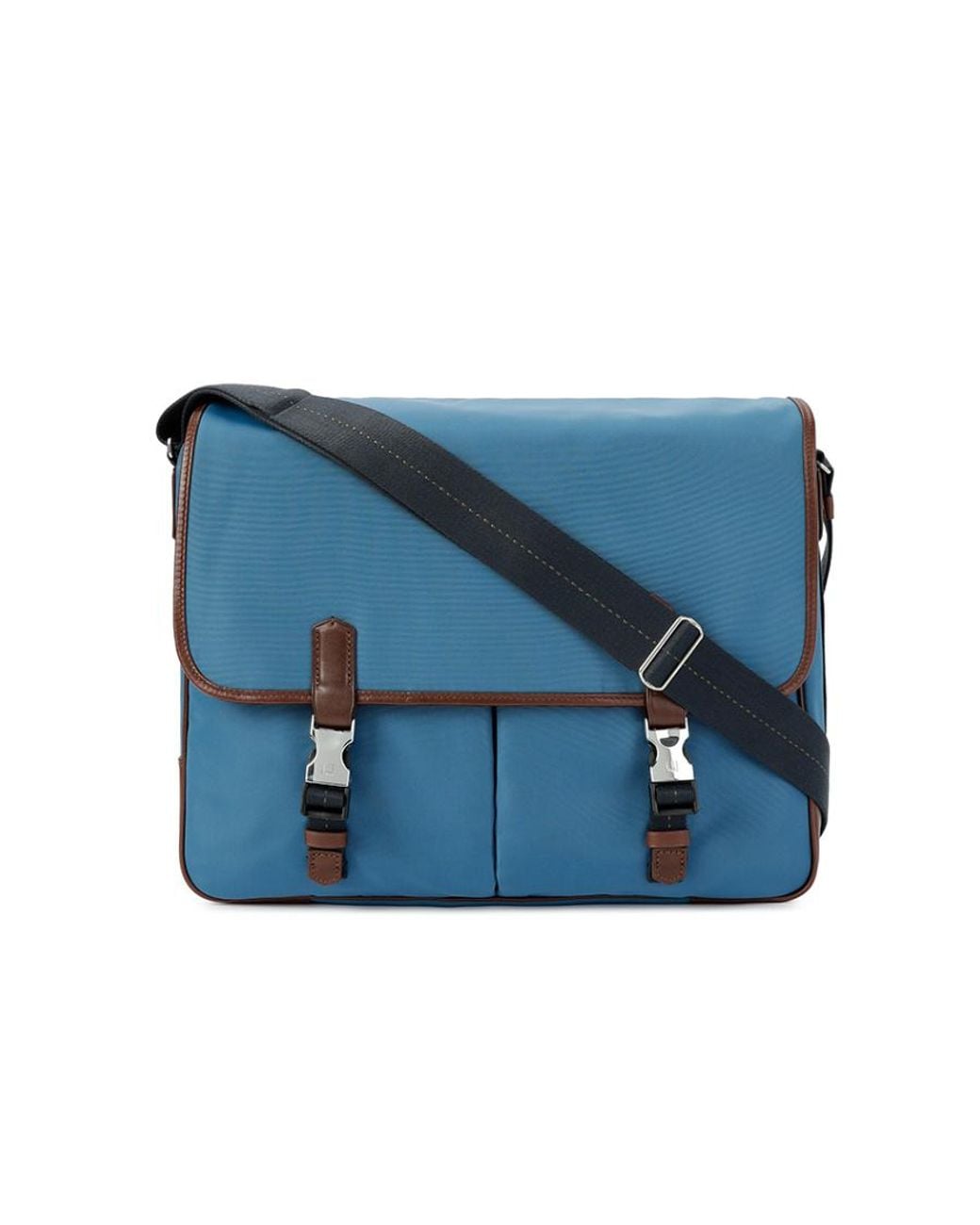 Dunhill Blue Logo Flap Shoulder Bag for men