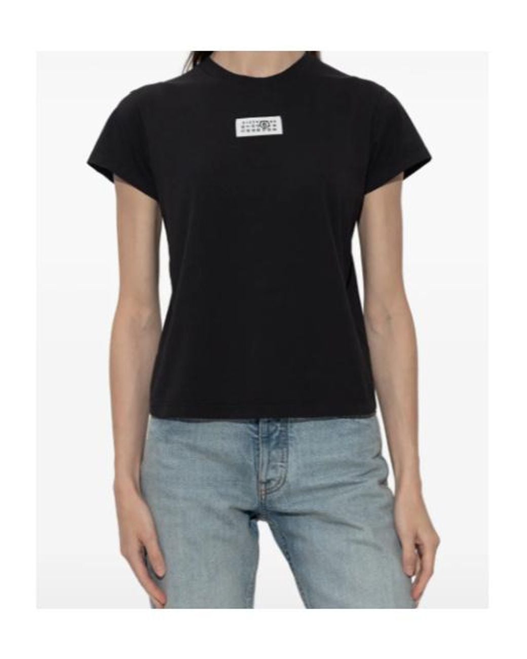 MM6 by Maison Margiela Black Logo Patch T-Shirt