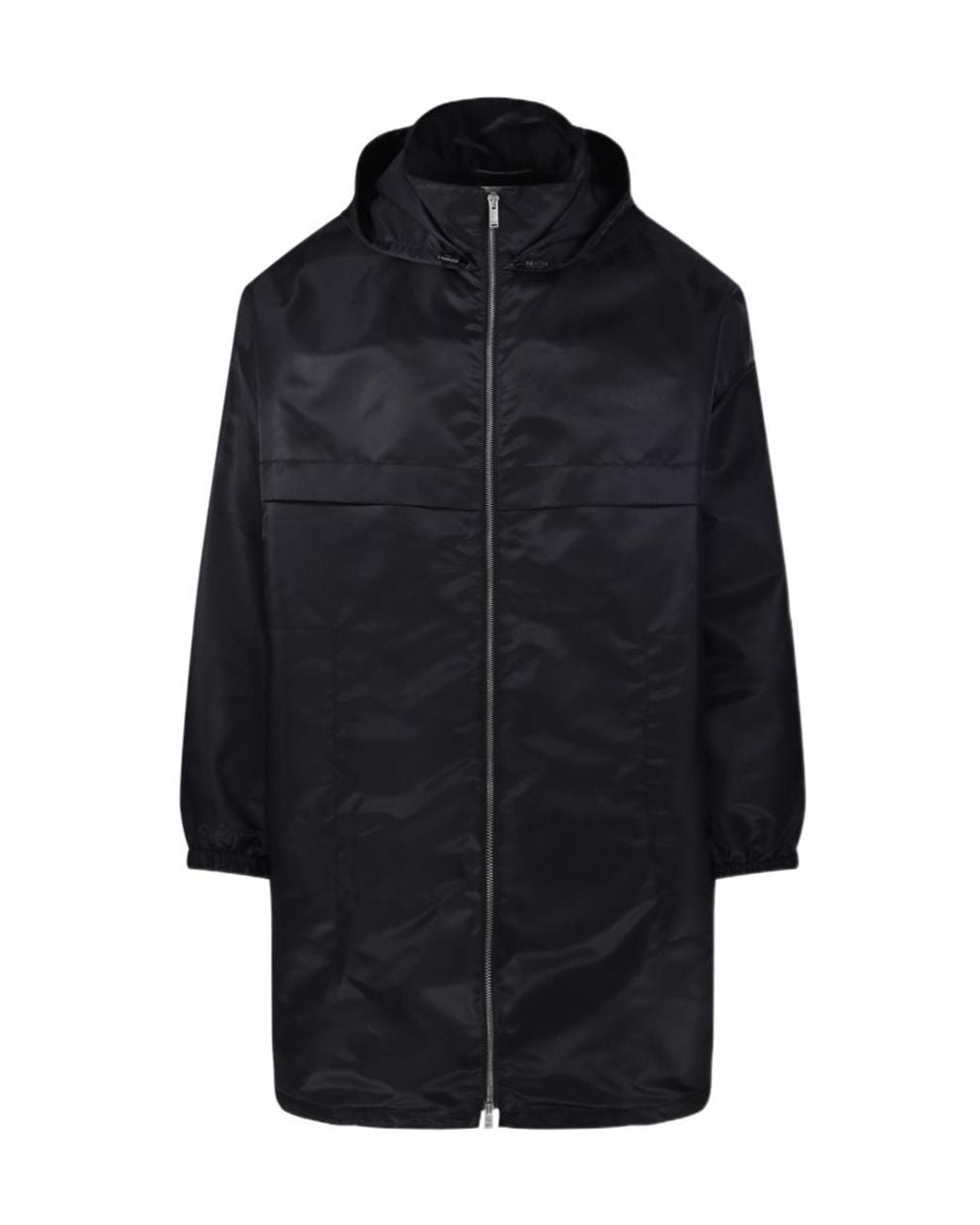 Saint Laurent Blue Hooded Logo-Print Jacket for men