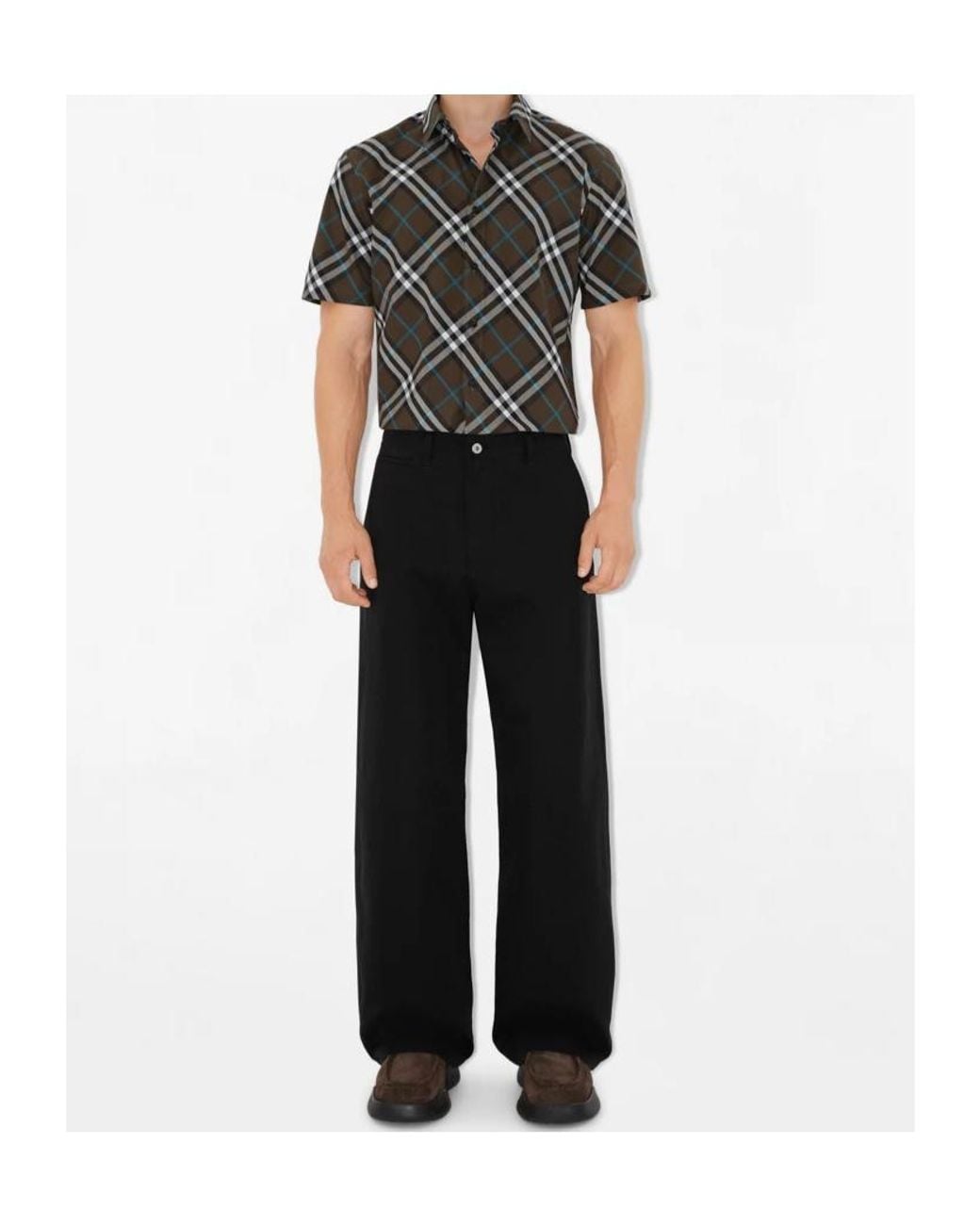 Burberry Black Check-Pattern Shirt for men
