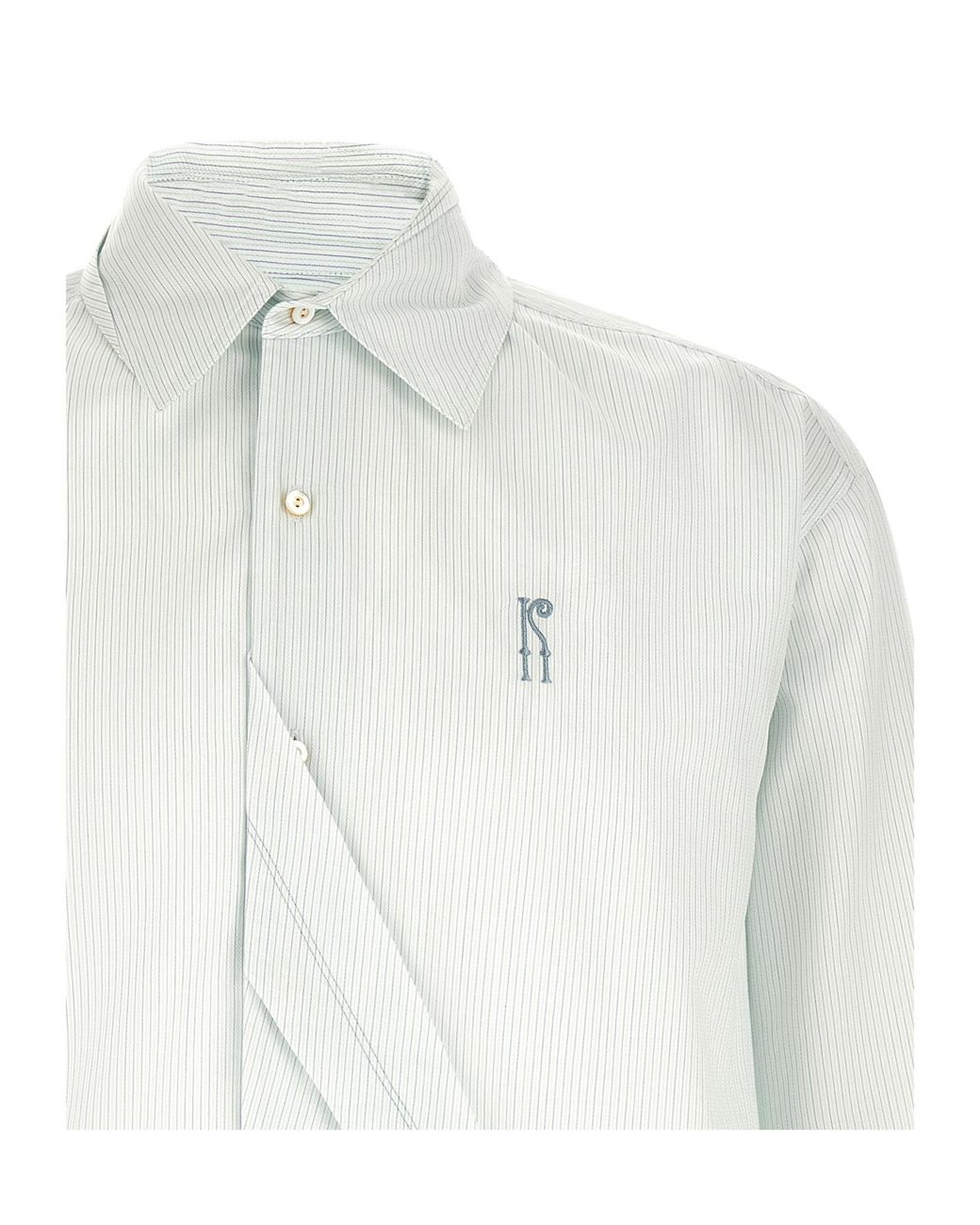 Kiko Kostadinov White Ohne K-Dart Striped Shirt for men