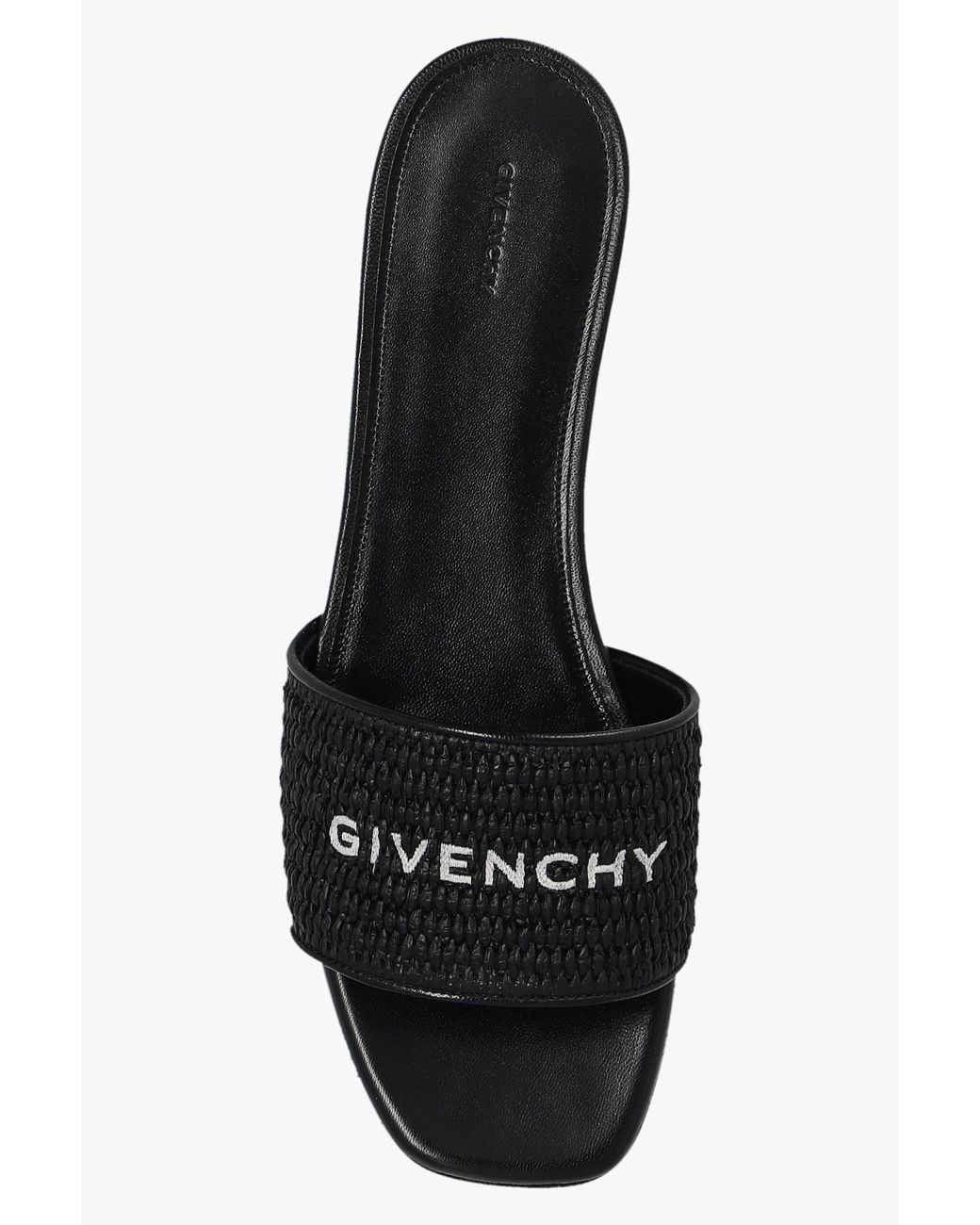 Givenchy White 4G Open Toe Slip-On Slides