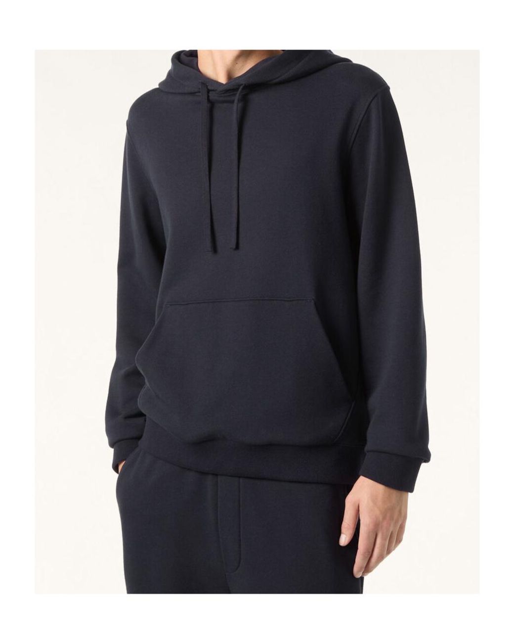 Loro Piana Blue Andamane Pouch-Pocket Hoodie for men