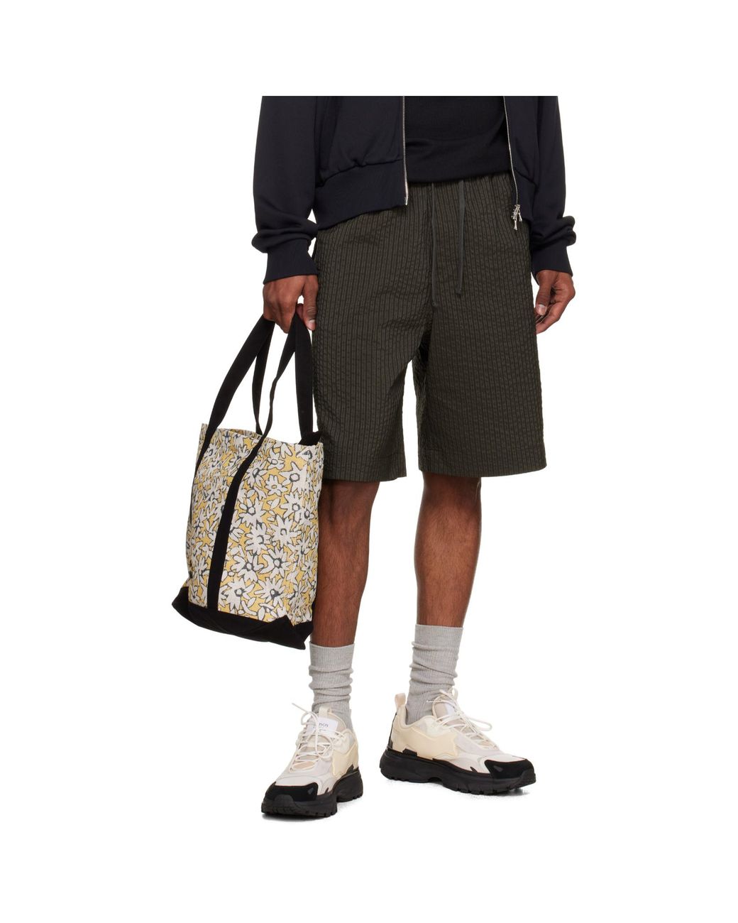 Maison Kitsuné Multicolor Daisy Field Large Jacquard Tote for men